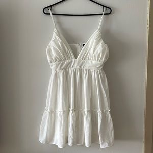 PrettyLittleThing White mini dress size 6